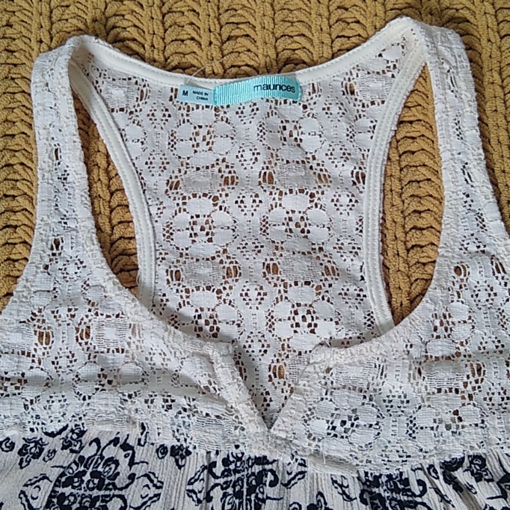 Boho Lacy Racerback Tank - Picture 4 of 6